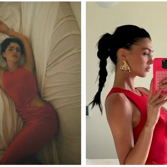 IMAYA MAGDA RED DRESS (S) - Picture 10 of 13